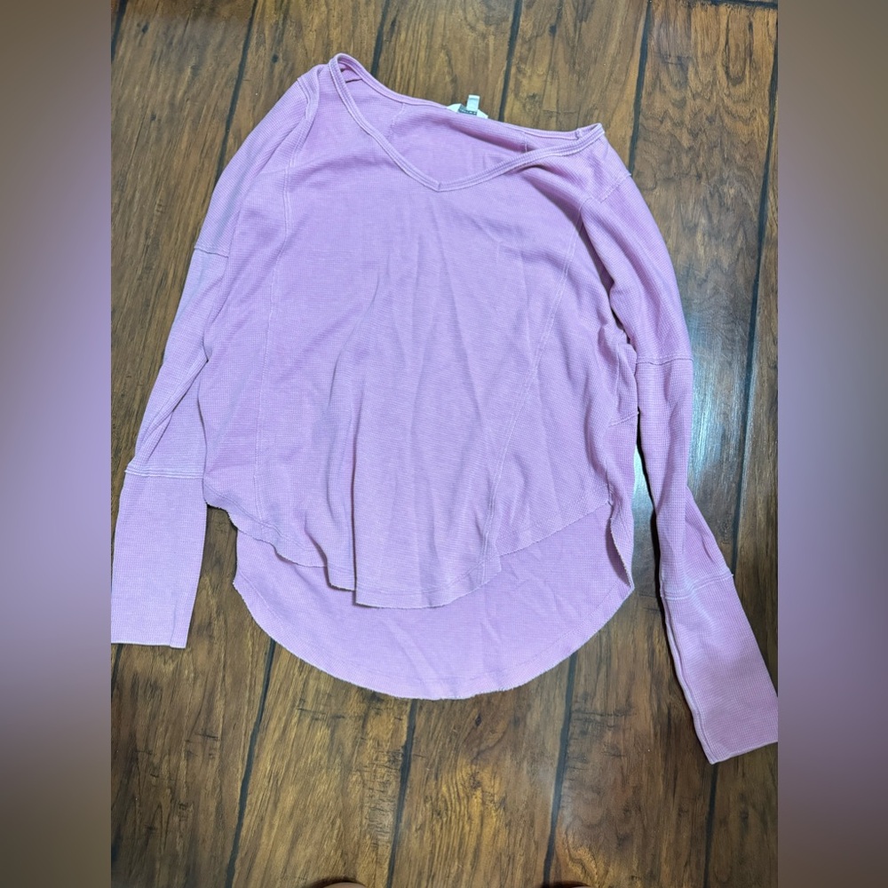pink long sleeve top